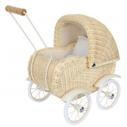 Base Toys rieten poppenwagen Wickerwork - Mandenvlechtwerk